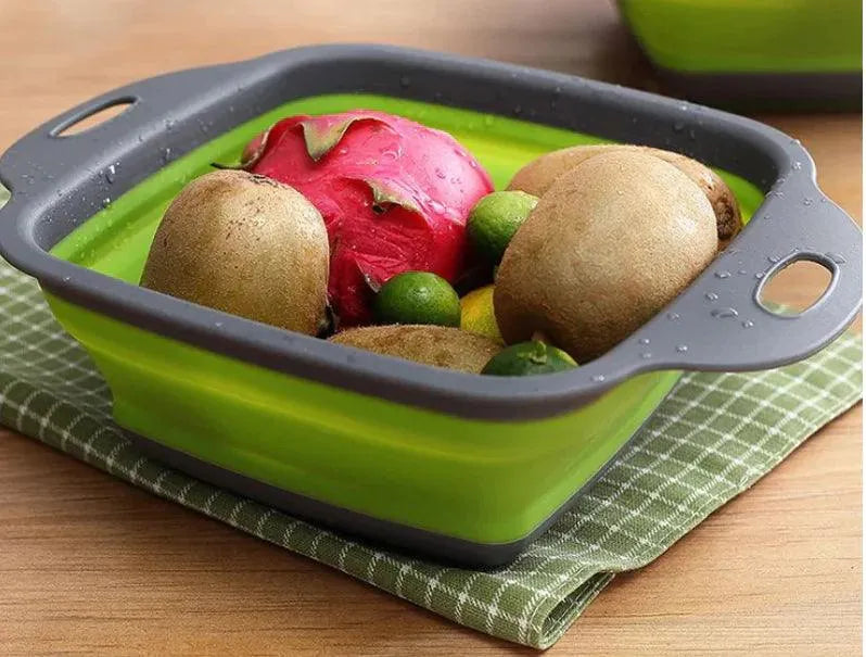 Bandeja de Silicone para Guardar e Lavar Frutas e Vegetais - Site compre mais