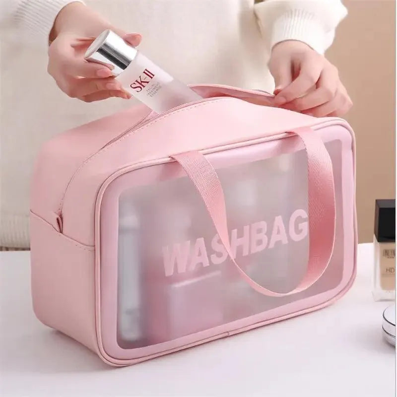 Bolsa de Viagem Portátil Feminina WasBag™ : Elegância Transparente e Proteç - Site compre mais