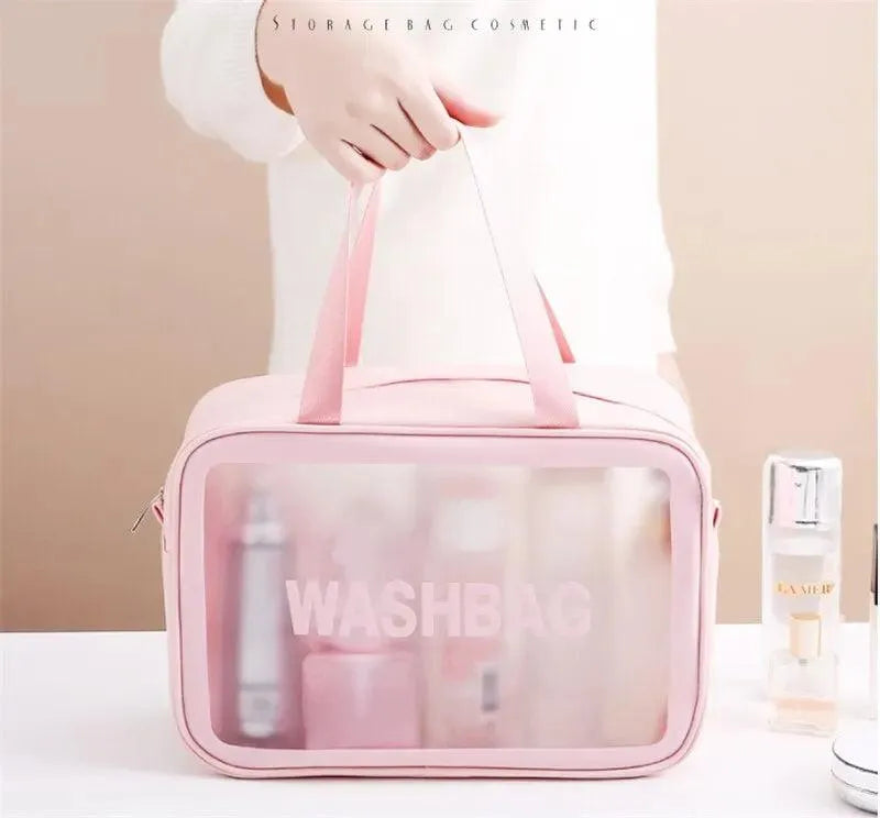 Bolsa de Viagem Portátil Feminina WasBag™ : Elegância Transparente e Proteç - Site compre mais