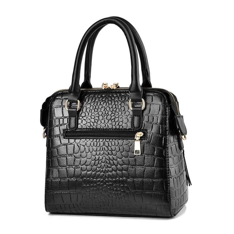 Bolsa Feminina de Couro com Design de Crocodilo - Site compre mais