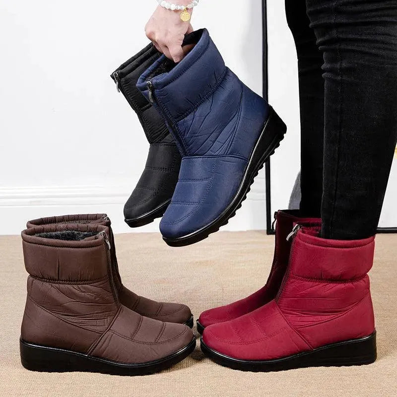 Bota Feminina de Inverno Aveludada Impermeável - CozyWarm - Site compre mais