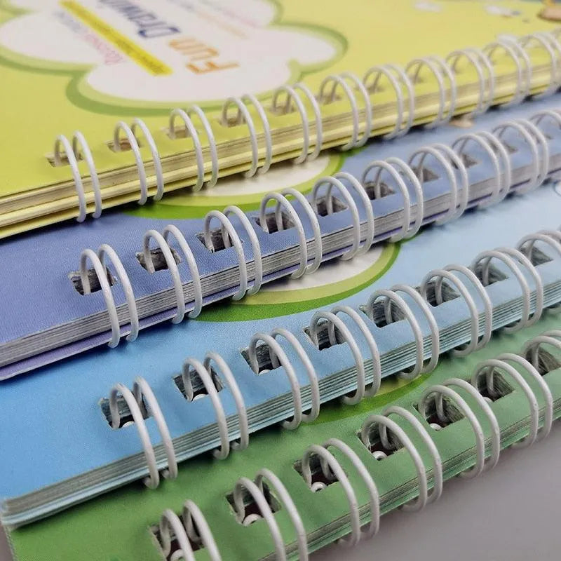 Caderno de Caligrafia Mágicos Reutilizável - Kit com 4 Cadernos - Site compre mais