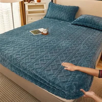 Capa de Colchão de Inverno Acolchoado Aveludado - Site compre mais