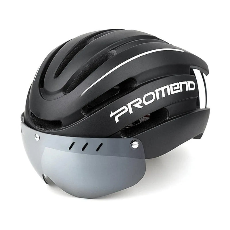 Capacete Ciclismo com Luz Traseira e Viseira Magnética Masculino/Feminino Promend - Site compre mais