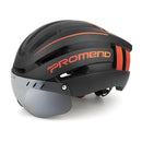 Capacete Ciclismo com Luz Traseira e Viseira Magnética Masculino/Feminino Promend - Site compre mais