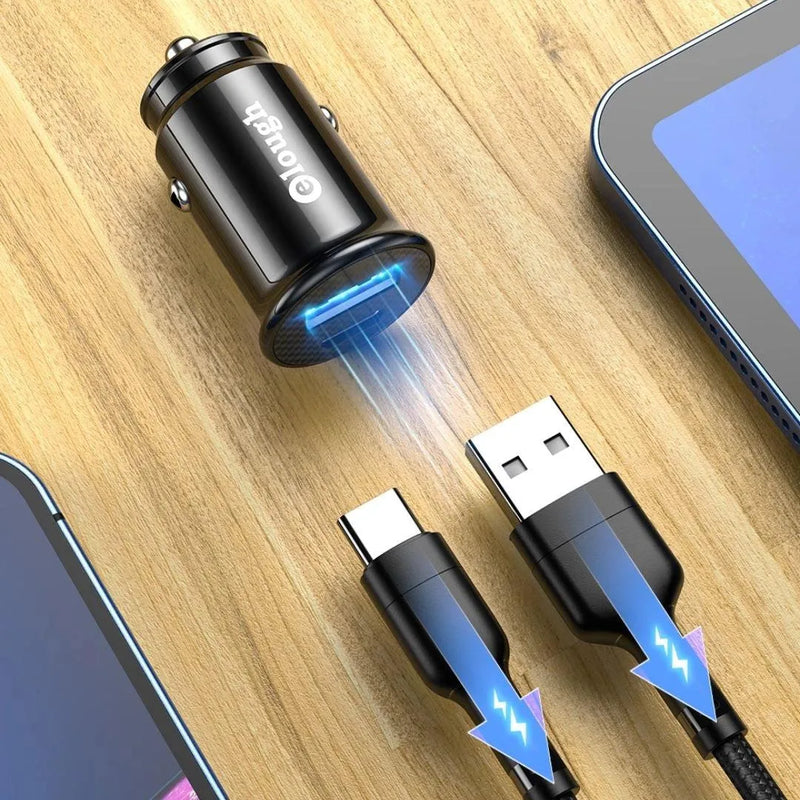 Carregador Veicular Ultra Rápido - Com 2 Portas USB - Site compre mais