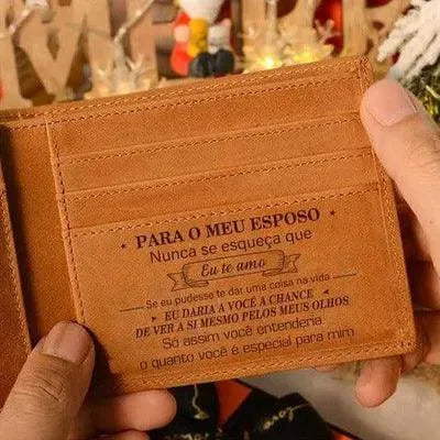 Carteira Masculina de Couro Legítimo Personalizada - Site compre mais