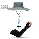 Chapéu de Pesca com Proteção UV + Manga Protetora - SunProtect - Site compre mais