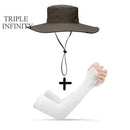 Chapéu de Pesca com Proteção UV + Manga Protetora - SunProtect - Site compre mais