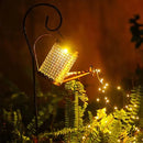 Decoração de Jardim Regador com Luz Led Solar.