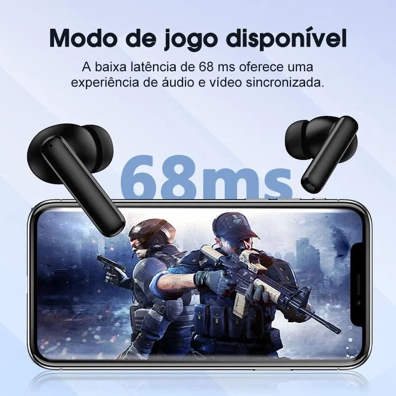 Fone de Ouvido Bluetooth QCY T13 com Cancelamento de Ruído Ativo ANC - Site compre mais