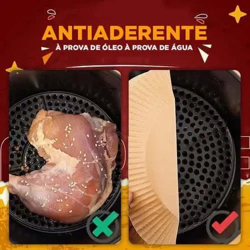 Forro de Papel Protetor Antiaderente para Air Fryer - Site compre mais