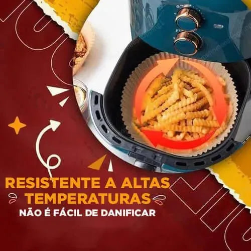 Forro de Papel Protetor Antiaderente para Air Fryer - Site compre mais