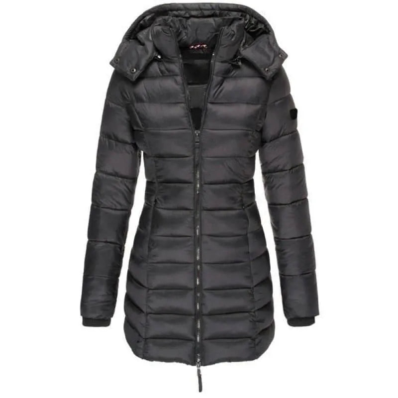 Jaqueta Feminina Puffer Longa com Capuz - WinterGlam - Site compre mais