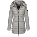 Jaqueta Feminina Puffer Longa com Capuz - WinterGlam - Site compre mais