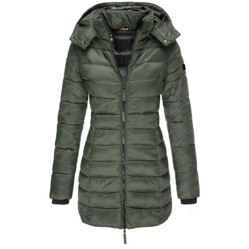 Jaqueta Feminina Puffer Longa com Capuz - WinterGlam - Site compre mais