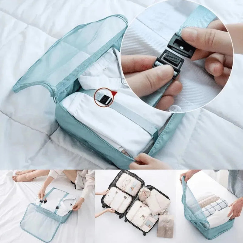 Kit Organizador de Malas para Viagens - TravelEase - Compre 4 e Leve 7 - Site compre mais