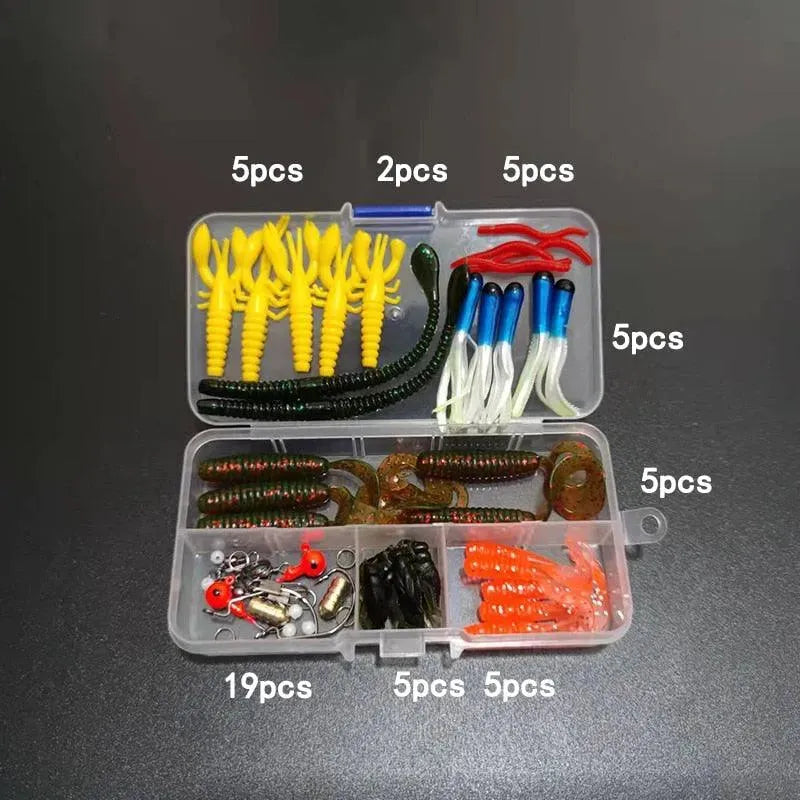 Kit para Pesca com 164 Peças - Linha, Anzol e Iscas Artificiais - Site compre mais