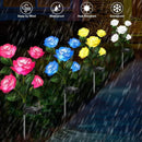 Luminária de Rosa Solar Impermeável para Jardim - Site compre mais