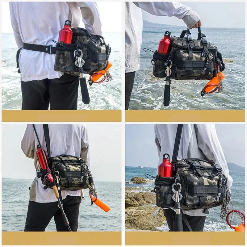 Mochila Tática para Pesca Impermeável Multiuso - Site compre mais