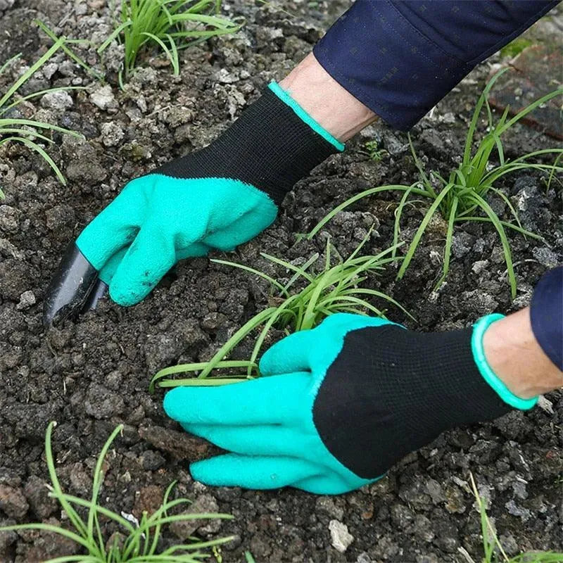 Par de Luvas com 8 Garras para Jardinagem - Site compre mais