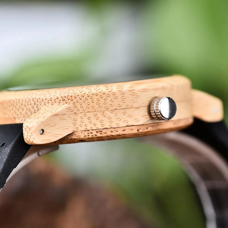 Relógio Masculino Feminino Bamboo Wood - Site compre mais