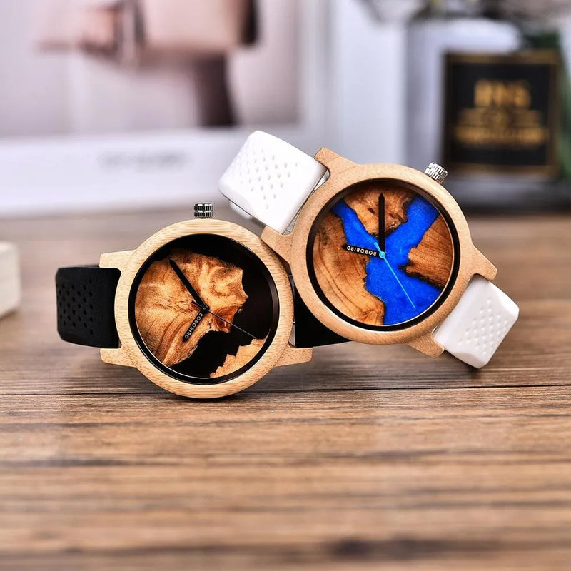 Relógio Masculino Feminino Bamboo Wood - Site compre mais