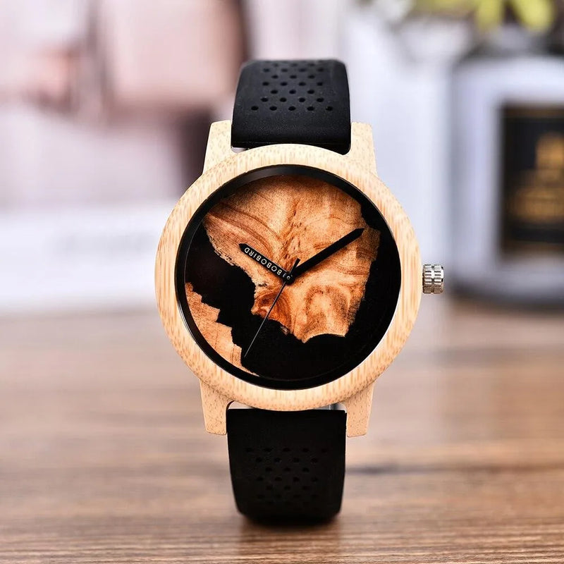 Relógio Masculino Feminino Bamboo Wood - Site compre mais