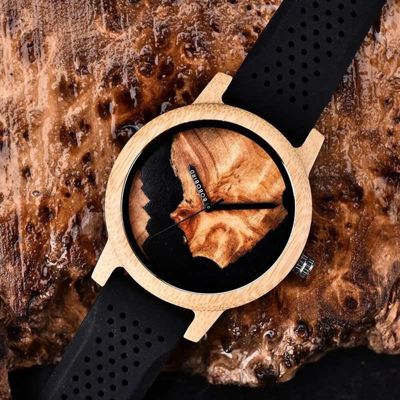 Relógio Masculino Feminino Bamboo Wood - Site compre mais