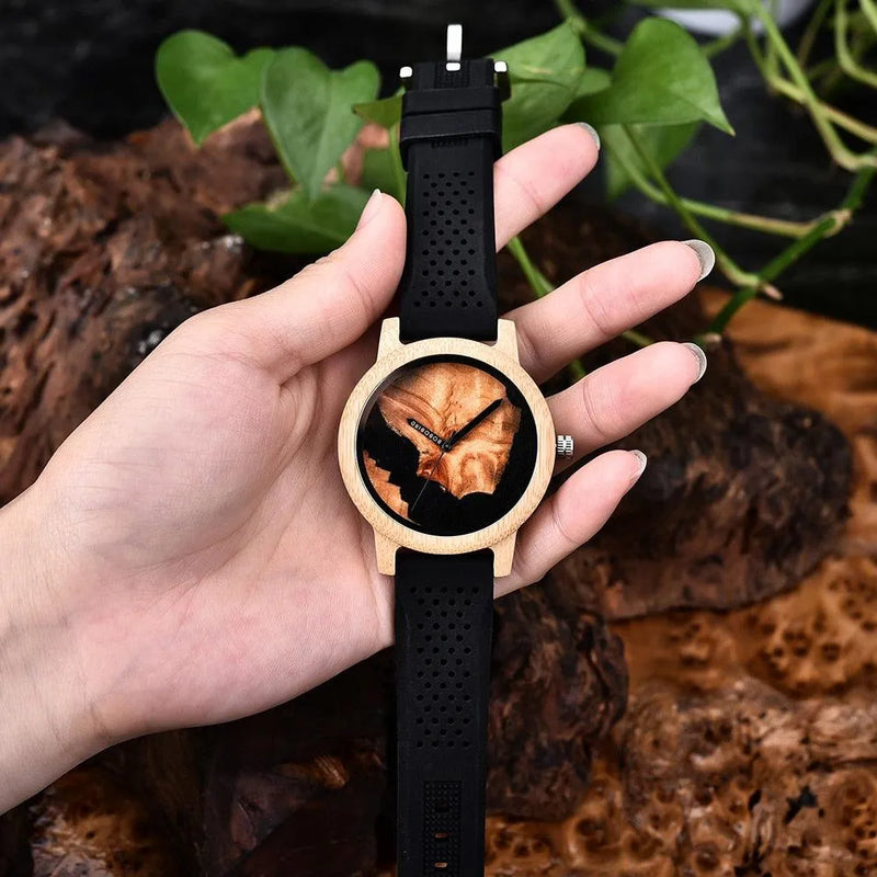 Relógio Masculino Feminino Bamboo Wood - Site compre mais