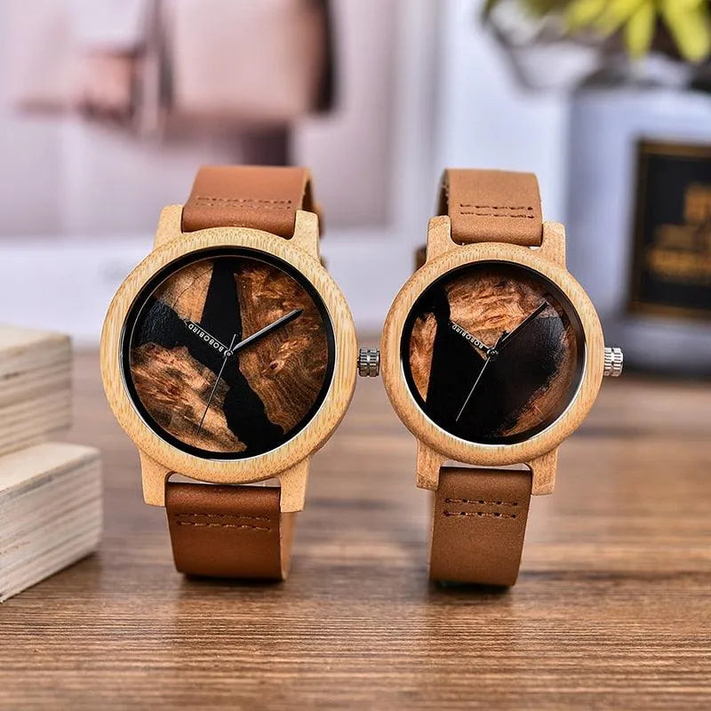 Relógio Masculino Feminino Bamboo Wood - Site compre mais