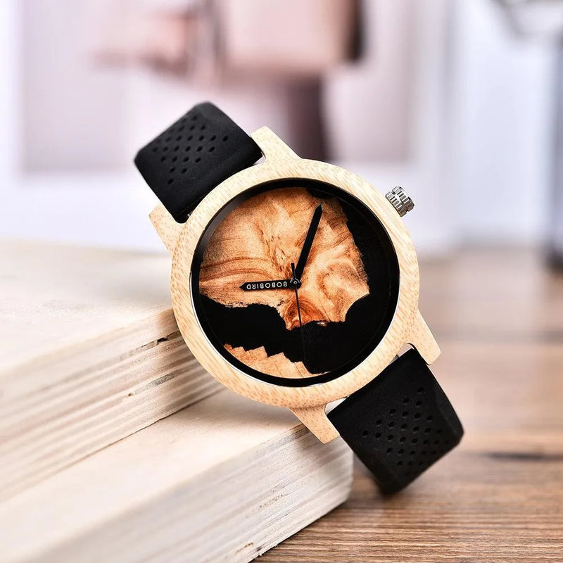 Relógio Masculino Feminino Bamboo Wood - Site compre mais