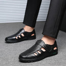 Sandália Masculina Clássica de Couro Respirável - Site compre mais