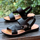 Sandália Masculina de Couro Antiderrapante Respirável - Site compre mais