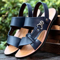 Sandália Masculina de Couro Antiderrapante Respirável - Site compre mais