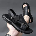 Sandália Masculina Ergonômica de Couro Plataforma - ComfortFlex.