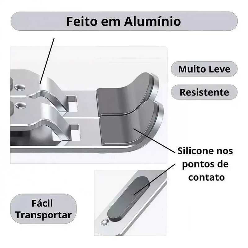 Suporte Para Notebook E MacBook em Alumínio