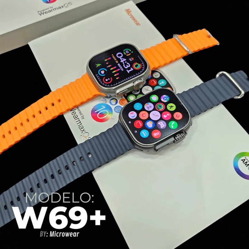 SmartWatch W69+ Amoled com 2 pulseiras e brinde exclusivo - 49mm - Site compre mais