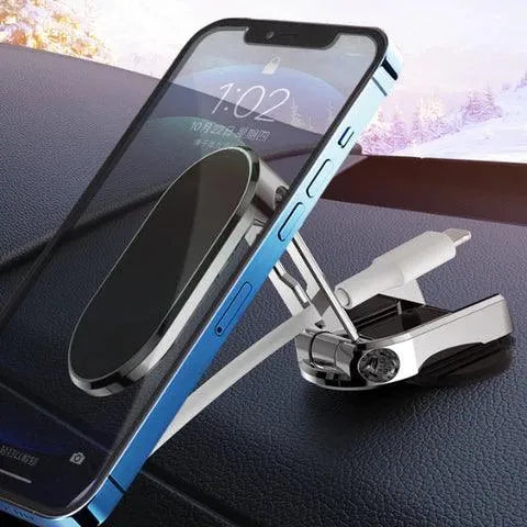 Suporte de Telefone Dobrável de Metal para Carro - Site compre mais