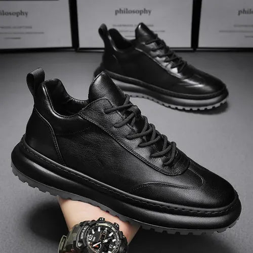 Tênis Masculino de Couro Plataforma - ClassicLift - Site compre mais